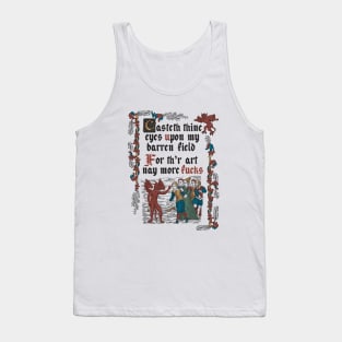 No More F*cks Medieval Style - funny retro vintage English history Tank Top